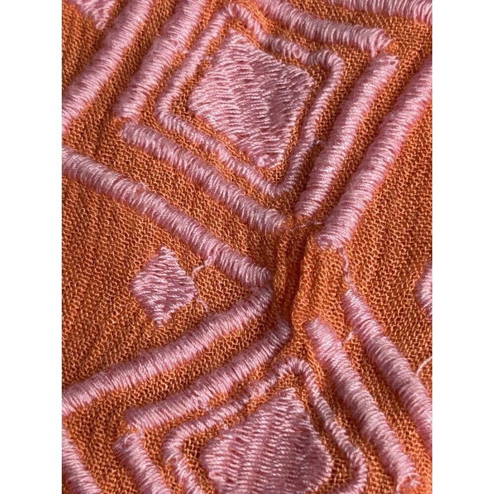 Lilly Pulitzer Target Cover Up Womens M Peach Embroidered Geometric Beach Tunic - Picture 4 of 12